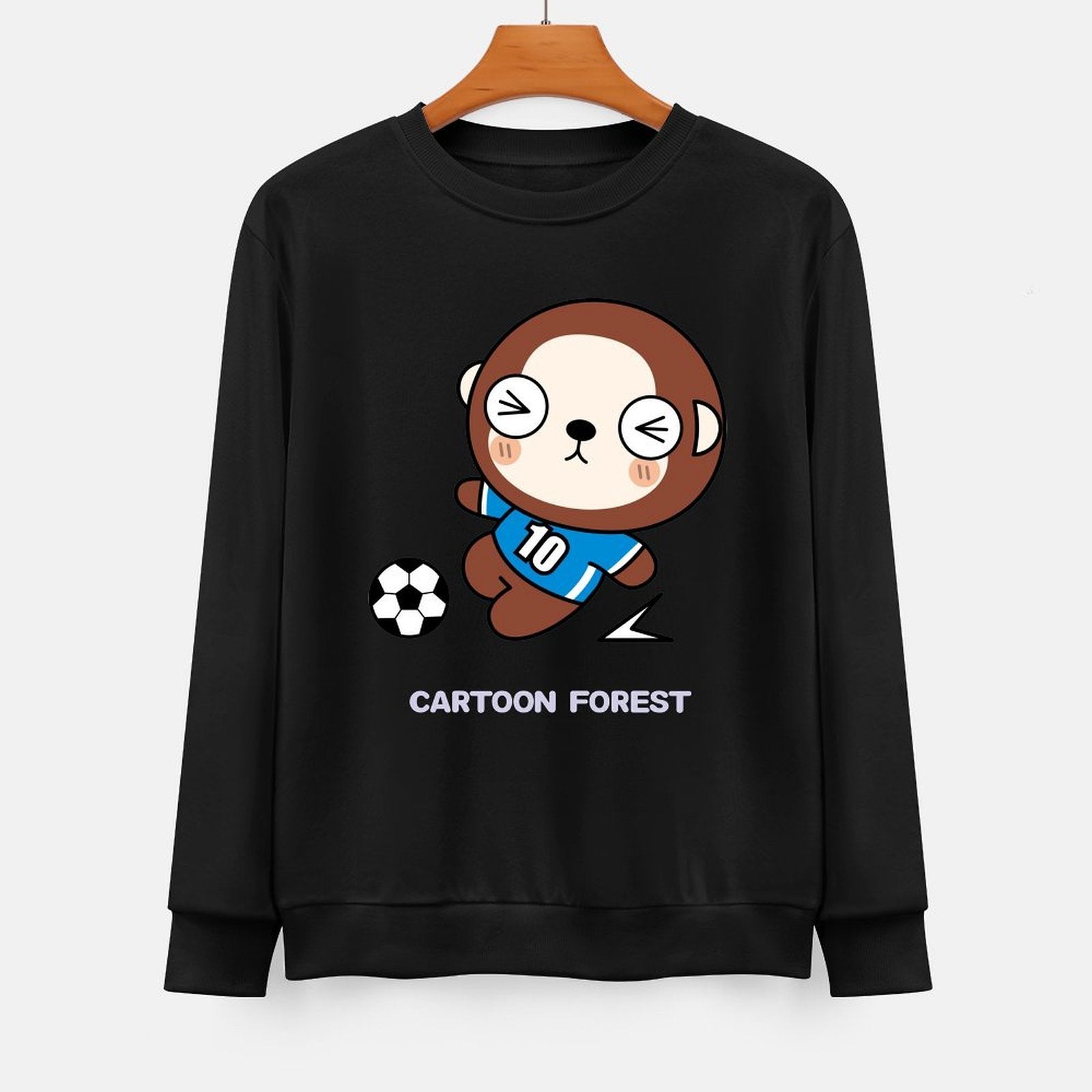 Front Patterned Long Sleeve TopClassic Simple